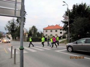 Ustanovna seja SPVCP Občine Škofja Loka in terenska preventivna akcija za večjo varnost pešcev (1.10.2015)
